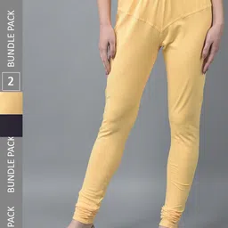 Dollar Missy Women Pack Of 2 Mid Rise Slim-Fit Churidar Length Leggings-image-23