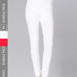 Dollar Missy Women Pack Of 2 Mid Rise Slim-Fit Churidar Length Leggings-image-65
