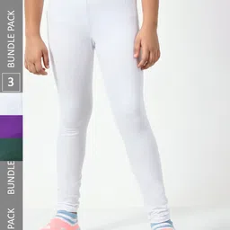 BAESD Girls Pack Of 3 Churidar Leggings-picture-38