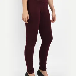 Next One Women Purple Solid Skinny-Fit Jeggings image 4