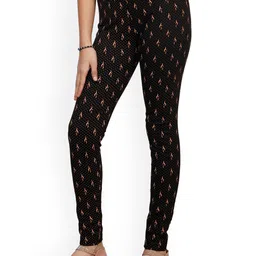 IndiWeaves Girls Pack Of 4 Printed Pure Cotton Ankle Length Leggings image 5