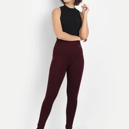 Next One Women Purple Solid Skinny-Fit Jeggings image 2