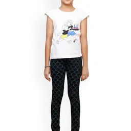 IndiWeaves Girls Pack Of 3 Printed Ankle Length Pure Cotton Leggings image 4