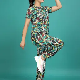 sakarmaa Floral Print Women Track Suit image 4
