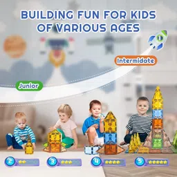 devdarsh Magnetic Blocks for Kids | 3D Magnet Toys (32pcs) | Educational Building Set image 4