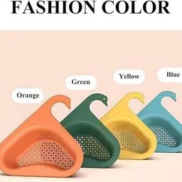 vendics Plastic Kitchen Sink Triangular Organizers Vegetable Washing Basket Corner 4 pc Strainer image 5