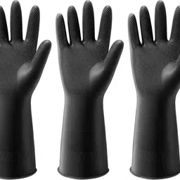 Rubber Diamond Grip Dishwashing Bathroom Animals Pet Kitchen Cleaning Gloves Wet and Dry Glove Set-image-11