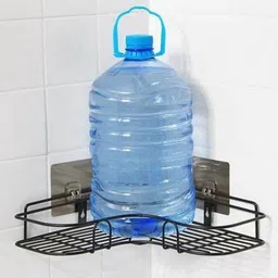 kakadiya enterprise Wall Mounted Bath Caddy | Kitchen Rack | Shelf | All Round Usage | Pack of 1 Pc Stainless Steel Wall Shelf image 3