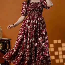 fantasy fab Women Printed Silk Blend Anarkali Kurta-picture-19