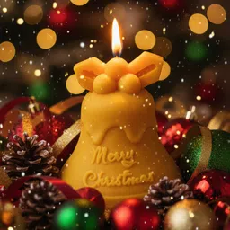 sundara naturall Christmas Bell Candle | Soy Wax Decorative Candle for Home Décor & Gifting Candle image 5