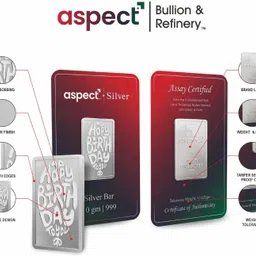 aspect bullion & refinery ASB10GMBIRTHDAY999 S 999 10 g Silver Bar image 3