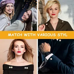 Roscoe Shirt Buttons for Cardigan Saree Dress Hats, No Sew & Removable Multi Design Brooch image 5