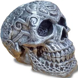uneeke shape Skull showpiece Home décor, Antique Alien Head Statue/Idol LivingRoom Decoration Decorative Showpiece - 24 cm-picture-17
