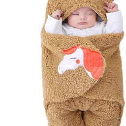 fenzi kids Cartoon Single Hooded Baby Blanket forAC Room-picture-25