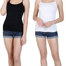 amante Women Black, White Camisole image 5