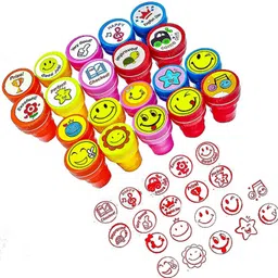 rza Emoji Stamp Pack of 20 Smile Design Face Stamps Toys for Kids-picture-13