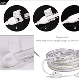 otslights OTS LIGHTS 220V AC Pin Connector/Adapter/Cable for Rope Light (Pack of 5) Ceiling Light Ceiling Lamp image 3