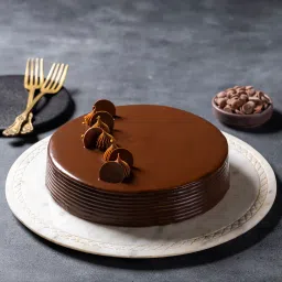 Chocolate Truffle Cream Cake Half kg Eggless image 1
