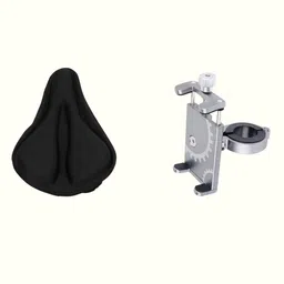 Bicycle Saddle Cover & Mobile Holder Combo-Soft Cushion Cover & Aluminium Alloy Bicycle Phone Holder-image-26