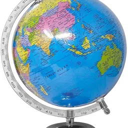 funblast Steel Geographical Globe for Kids Learning & Educational Political Rotating World Globe for Students image 2