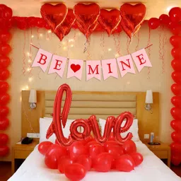 zyozique Red Valentine's Day Decorations Kit Banner, Love Foil Balloons,Balloons (Pack Of 33)-picture-26