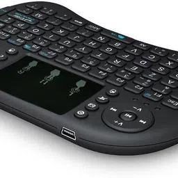 House Of Sensation Wireless 2.4GHz USB Mini Keyboard - Touchpad Black - Battery Included With Wireless adapter - Set of 1 Bluetooth Handheld Laptop Keyboard Compatible with Desktop, Laptop, Mac-picture-16