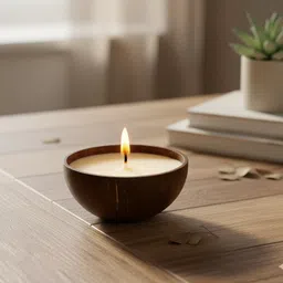 Coconut Shell Soy Wax Candle (Matt Bowl) | (Spice, 7W x 9H) Candle-image-47