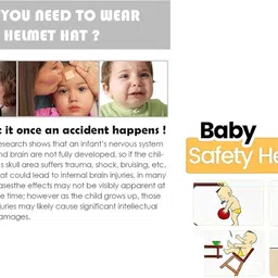 decronics Waterproof Feeding Bib Apron for Babies & Baby Head Protector Safety Helmet image 5