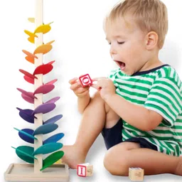 kidology Wooden Music Tree Toy Fallen Leaves Ball Game For Kids Puzzle Tree-picture-14