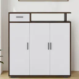 Babilonia Shoe Rack In Frosty White And Wyoming Dark Finish-image-12