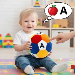 fun kids ABCD Educational Multicolor Soft Ball for Kids – Fun & Interactive Learning Toy - 15 cm-picture-32