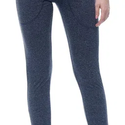 colortrait Women Self Design Blue Track Pants image 2