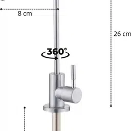 pireti-aqua RO Faucet Tap for Under The Sink Counter Pressure Tank RO Water Purifier with Clamp ( Wall Mount Installation Type ) Nozzle Cock Faucet image 2