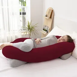 wild mint Microfibre Solid Pregnancy Pillow Pack of 1 image 4