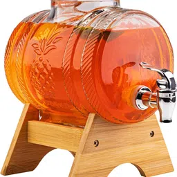 smilery 3600 ML Water Mason Jar | Beer Dispenser | Drink Dispenser | Glass Pitcher Bottom Loading Water Dispenser-picture-32