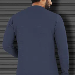 vebnor Men Solid Round Neck Polyester Grey T-Shirt image 2