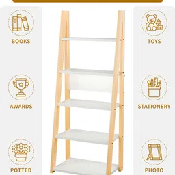 kuber industries Book Shelf Solid Wood Open Book Shelf image 4