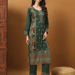 afsa Unstitched Wool Suit Fabric Self Design image 3