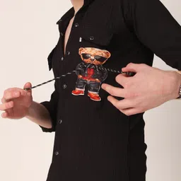 plus91 Men Regular Fit Printed Spread Collar Casual Shirt image 2