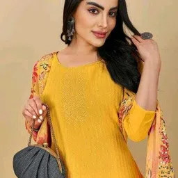 ladypotion Unstitched Georgette Salwar Suit Material Embroidered-picture-11