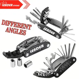leader Special 15 in 1 Multi-function Bicycle Tools Sets Bike Bicycle Repair Tool Kit Cycling Tool kit image 2