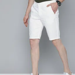 the indian garage co. Solid Men White Chino Shorts image 2