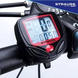 strauss Computer Odometer with LCD Display|Auto Sleep & Wake up Mode Wired Cyclocomputer image 3