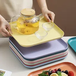 oicia NEW1_Lightweight Reusable Control s, Wheat Straw Dinner , Divided s Tray image 3