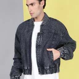voxxati Men Solid Denim Jacket image 3