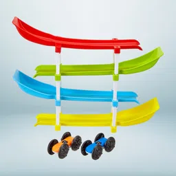 zesthome Ramp Racing Car Game Set for Kids – 4 Level Ramp with 2 Cars, Fun Activity Toy image 4