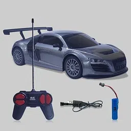 Super Racing Sports High Speed Toy Vehicle Motor RC Chargeable Car for Kids Grey-image-15