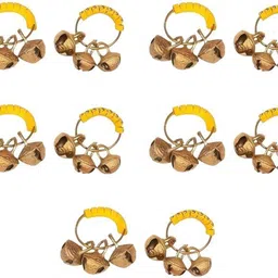 bhakti shringar Brass Ghungroos Rubber Kadi, Clapping Finger Ring for Aarti, Bhajan, Pooja Ghungroo Bells-picture-21