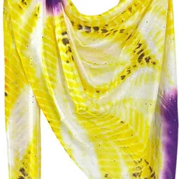 house of common Printed Rayon Women Yellow Stole-picture-32