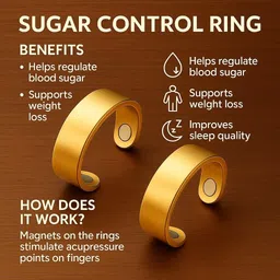 BESTBUYS Sugar Control Ring Combo – Magnetic Rings for Circulation, Energy & Wellness Therapy for Insulin Pack of 2 Massager image 2